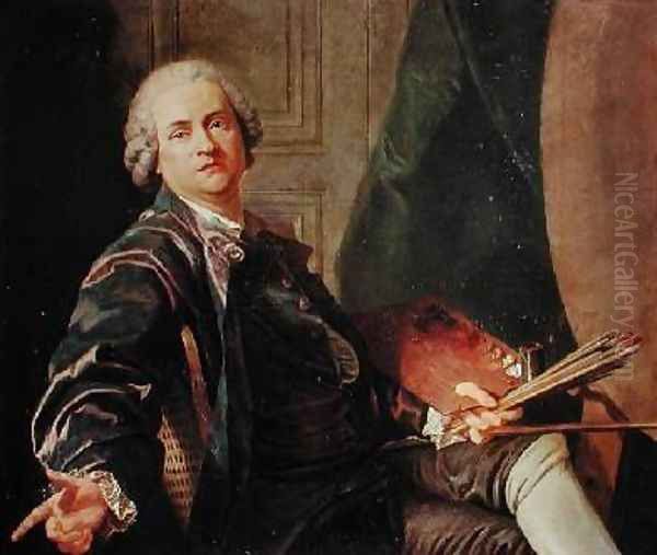 Self Portrait Oil Painting by Louis Michel van Loo