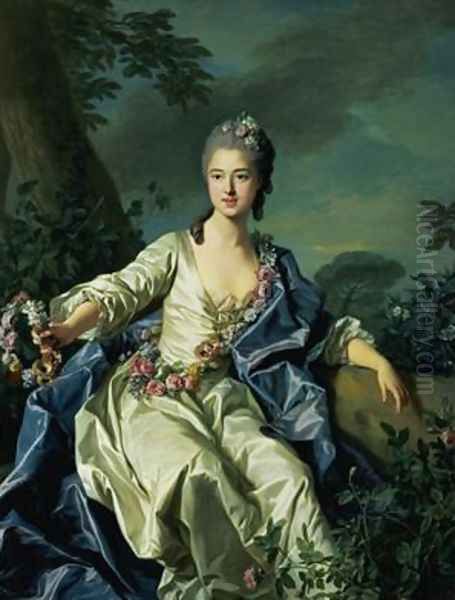 The Comtesse de Beaurepaire 1776 Oil Painting by Louis Michel van Loo