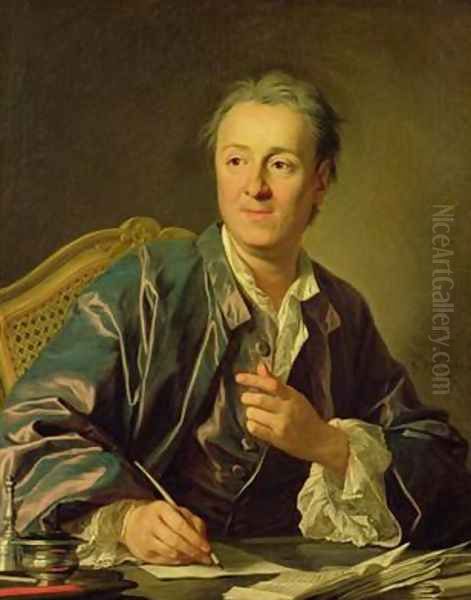 Portrait of Denis Diderot 1713-84 1767 Oil Painting by Louis Michel van Loo