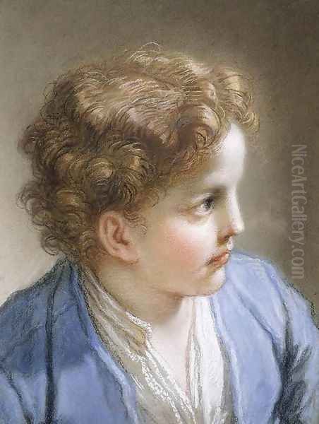 Head of a Young Boy 1717 Oil Painting by Benedetto Luti