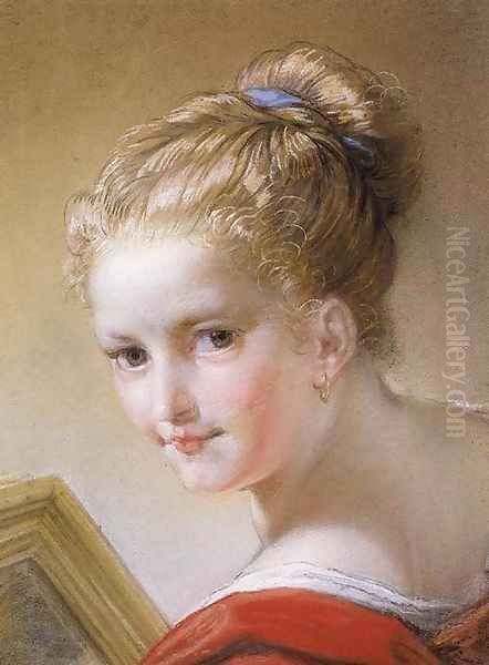 Head of a Young Girl 1717 Oil Painting by Benedetto Luti