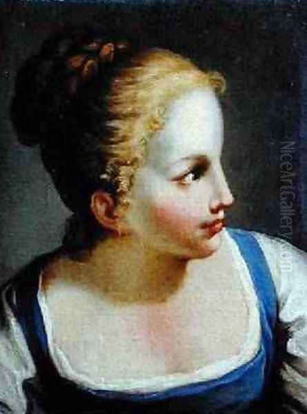 Head of a Young Girl Oil Painting by Benedetto Luti