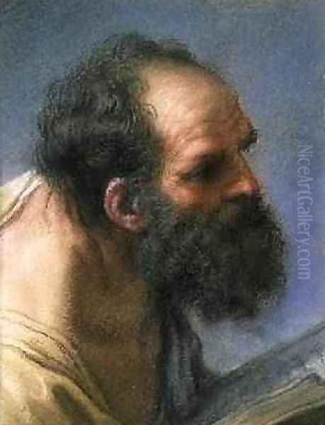 The Head of an Apostle Oil Painting by Benedetto Luti