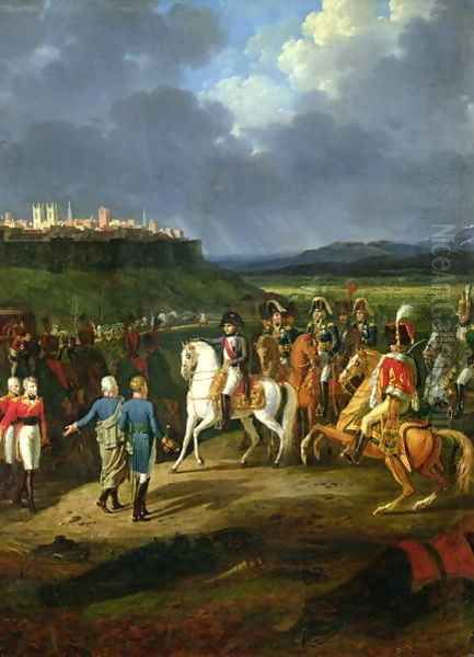 The English Prisoners at Astorga Being Presented to Napoleon Bonaparte Oil Painting by Charles Emile Hippolyte Lecomte-Vernet