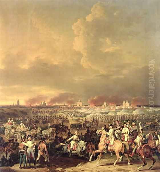 The Siege of Lille by Albert de Saxe Tachen 8th October 1792 1845 Oil Painting by Charles Emile Hippolyte Lecomte-Vernet