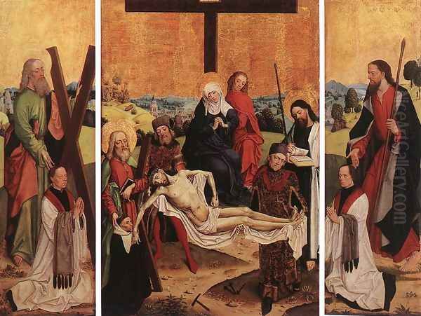 Triptych of Canon Gerhard ter Streegen de Monte Oil Painting by Master of the Life of the Virgin