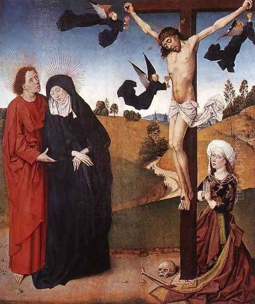 Christ on the Cross with Mary, John and Mary Magdalene 2 Oil Painting by Master of the Life of the Virgin