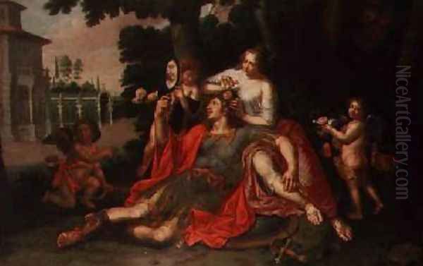 Rinaldo and Armida Oil Painting by Pieter van Lint