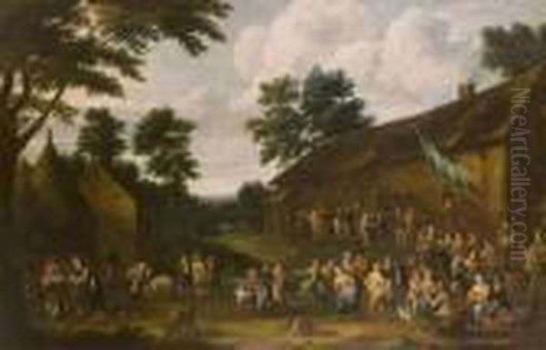 Village Fair Oil Painting by Joost Cornelisz. Droochsloot