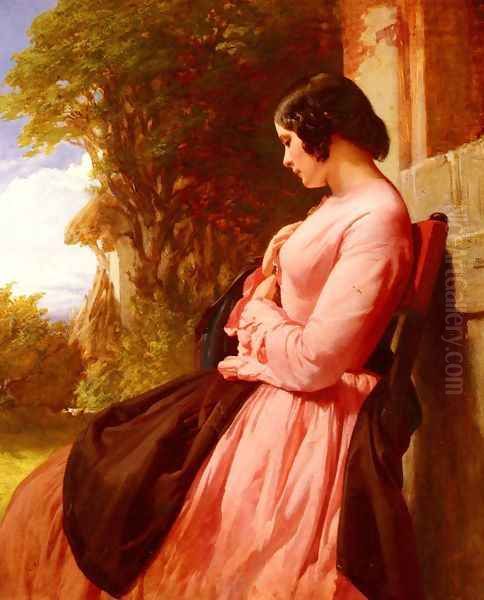 Contemplation Oil Painting by Henry Lejeune