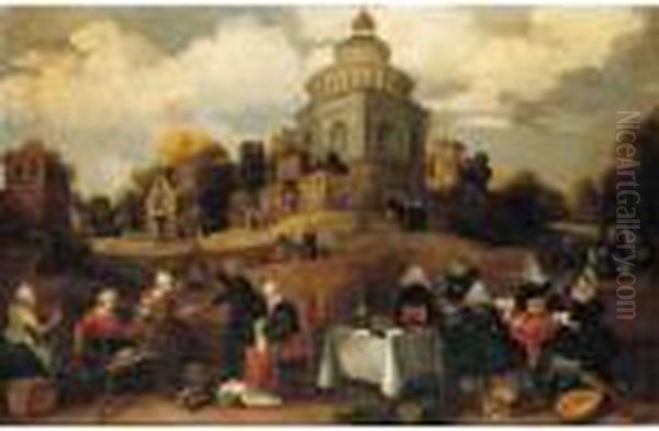 The Parable Of The Wise And Foolish Virgins Oil Painting by Joost Cornelisz. Droochsloot