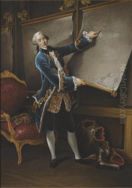 The Comte De Vaudreuil Oil Painting by Francois-Hubert Drouais