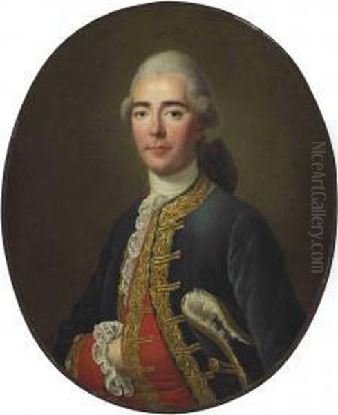 Portrait Of The Chevalier De Turenne Oil Painting by Francois-Hubert Drouais