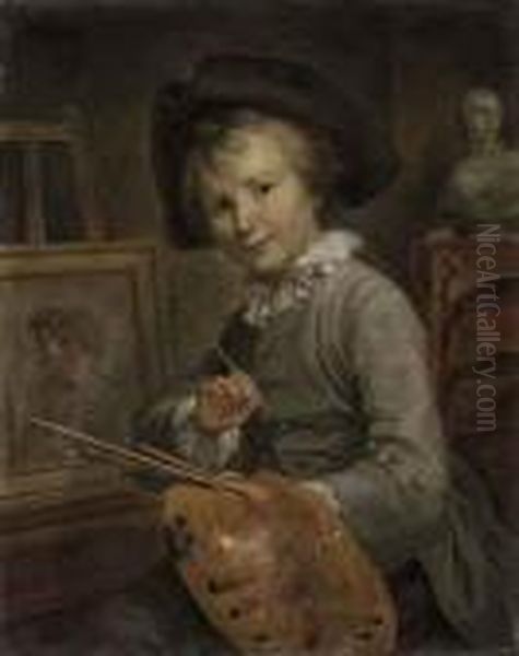 Portrait Of A Young Boy Oil Painting by Francois-Hubert Drouais