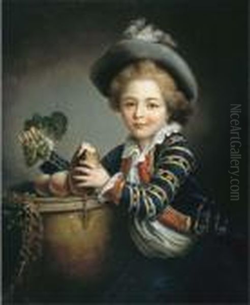 Le Petit Timbalier Oil Painting by Francois-Hubert Drouais