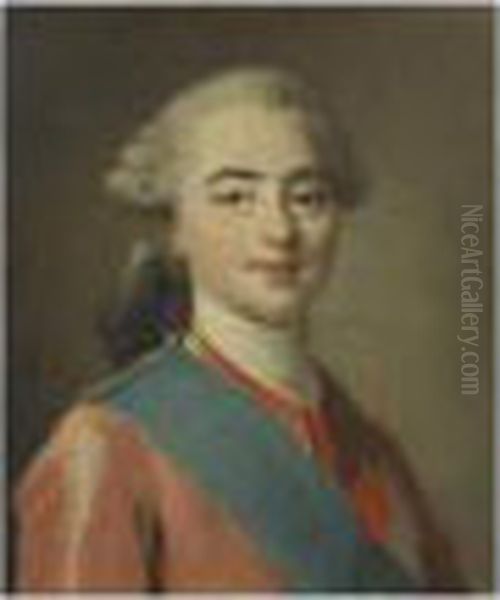 Portait De Louis 
Stanislas-xavier De France, Comte De Provence Et Futur Louis Xviii 
(1755-1824) Oil Painting by Francois-Hubert Drouais