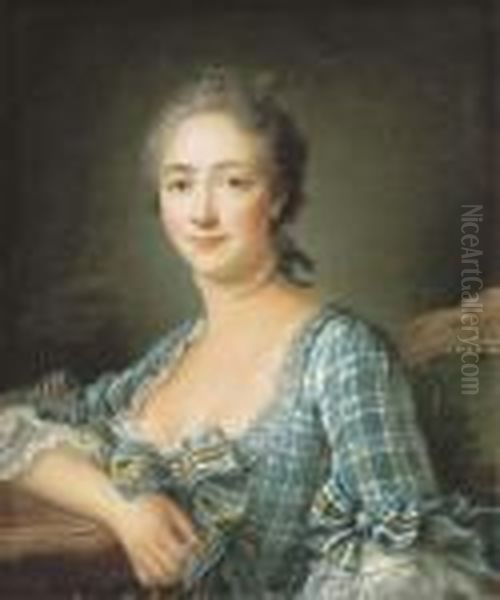 Portrait D'une Femme En Buste Oil Painting by Francois-Hubert Drouais