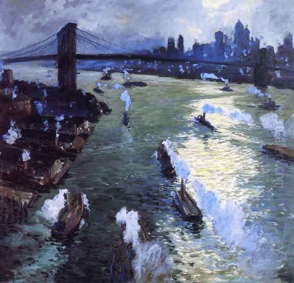 Path of Gold Oil Painting by Jonas Lie