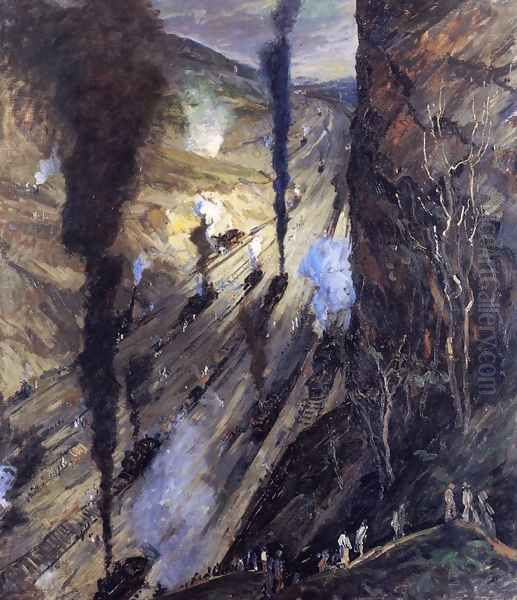 The Conquerers Oil Painting by Jonas Lie