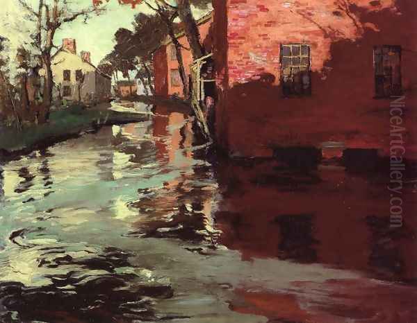 Flood, Plainfield, New Jersey Oil Painting by Jonas Lie