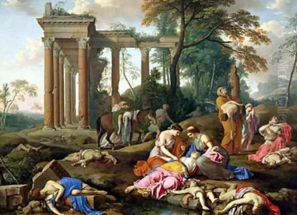 The Death of the Children of Bethel Oil Painting by Laurent De La Hyre