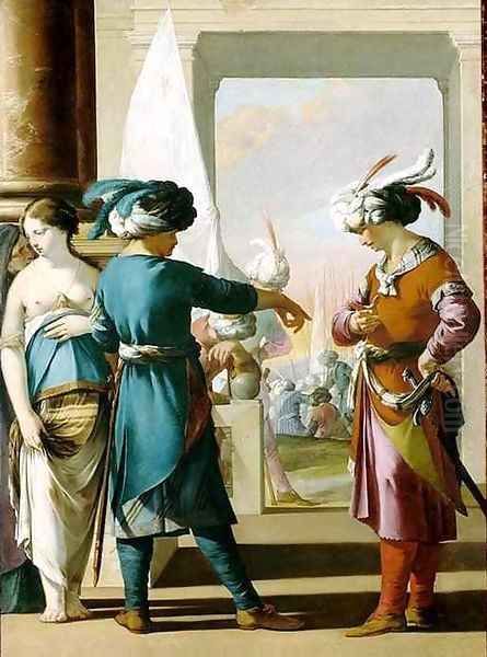 Panthea Cyrus and Araspas Oil Painting by Laurent De La Hyre