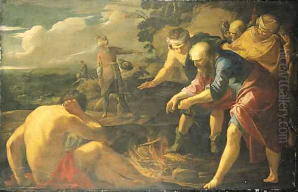 Saint Paul shipwrecked on Malta Oil Painting by Laurent De La Hyre