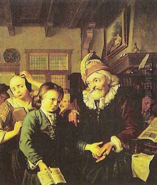 Teacher Oil Painting by Christoffel Lubieniecki