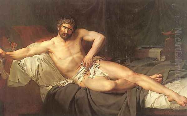 Death of Cato of Utica 1795 Oil Painting by Guillaume Guillon Lethiere