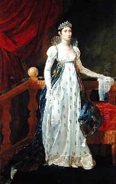 Elisa Bonaparte 1777-1820 Princess Bacciochi Oil Painting by Guillaume Guillon Lethiere