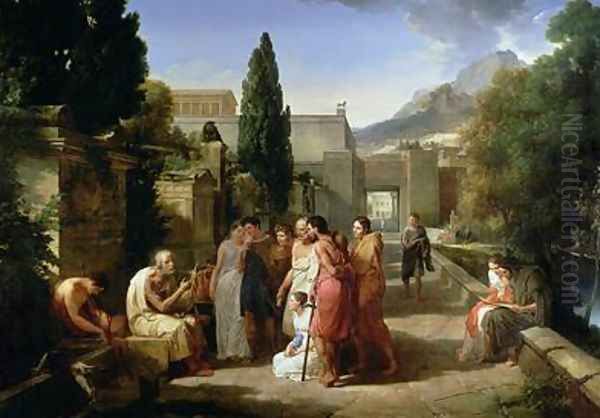 Homer Singing his Iliad at the Gates of Athens Oil Painting by Guillaume Guillon Lethiere