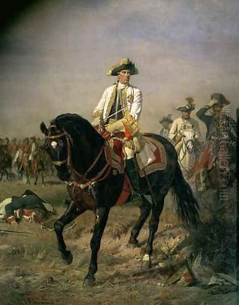 Field Marshal Baron Ernst von Laudon 1717-90 General in the Seven Years War and War of Bavarian Succession Oil Painting by Siegmund L'Allemand