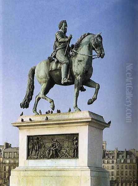 Equestrian Statue of Henri IV Oil Painting by Francois-Frederic Lemot