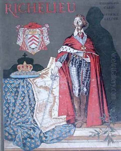 Cover illustration for The Life of Armand-Jean du Plessis Cardinal Richelieu Oil Painting by Maurice Leloir