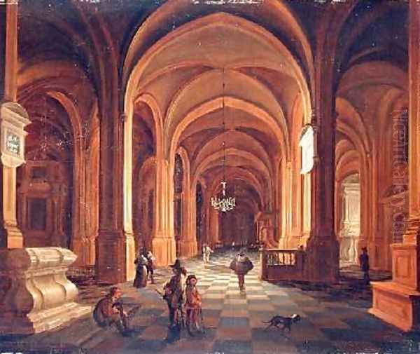 Church Interior 1641 Oil Painting by Anthonie De Lorme