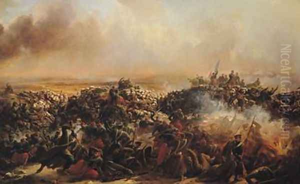 The Battle of Sebastopol Oil Painting by Jean-Charles Langlois