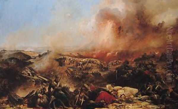 The Battle of Sebastopol 2 Oil Painting by Jean-Charles Langlois