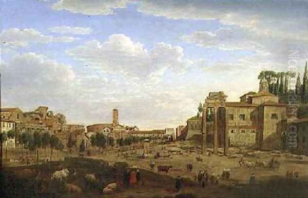 The Campo Vaccino Rome Oil Painting by Hendrik Frans Van Lint