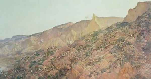 Anzac The Landing Oil Painting by George W. Lambert