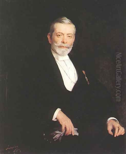 Portrait of Ignac Wechselmann 1894 Oil Painting by Fulop Elek Laszlo