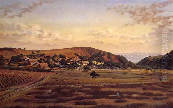 Ralston Hall and its Grounds, San Mateo County Oil Painting by Joseph Lee