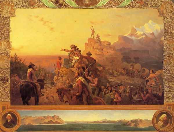 Westward he Course of Empire Takes Its Way Oil Painting by Emanuel Gottlieb Leutze