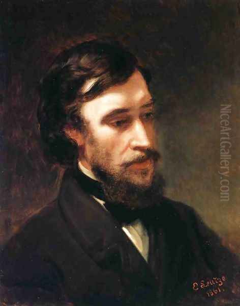 Portrait of Sanford Robinson Gifford Oil Painting by Emanuel Gottlieb Leutze