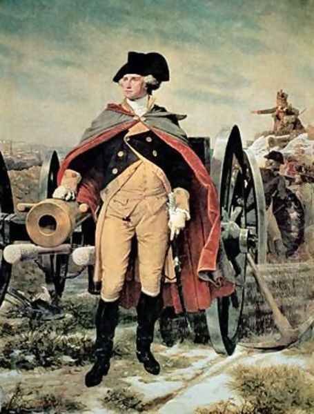 George Washington at Dorchester Heights Massachusetts Oil Painting by Emanuel Gottlieb Leutze