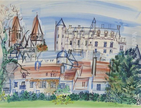 Le Chteau De Loches Oil Painting by Raoul Dufy