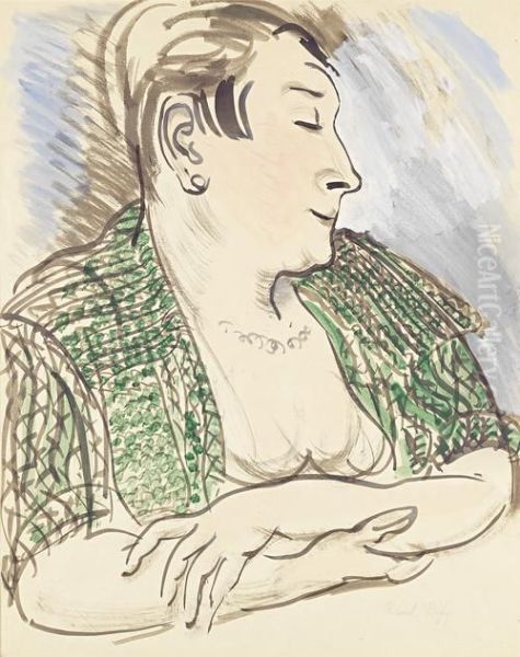 Portrait De Madame Dufy Oil Painting by Raoul Dufy