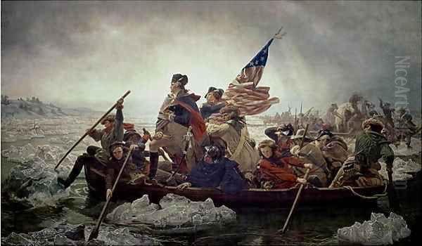 Washington Crossing the Delaware River 25th December 1776 1851 Oil Painting by Emanuel Gottlieb Leutze