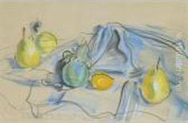 Nature Morte Aux Poires Et Aux Citrons Oil Painting by Raoul Dufy