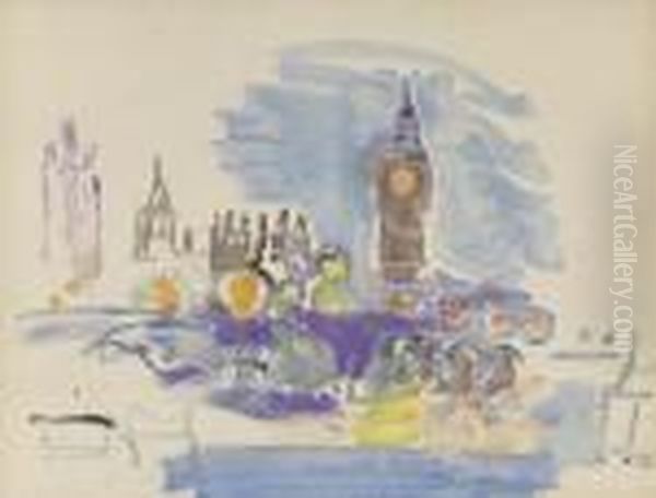 Londres Oil Painting by Raoul Dufy