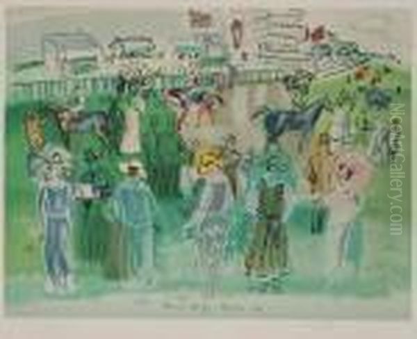 Epsom 39 Oil Painting by Raoul Dufy